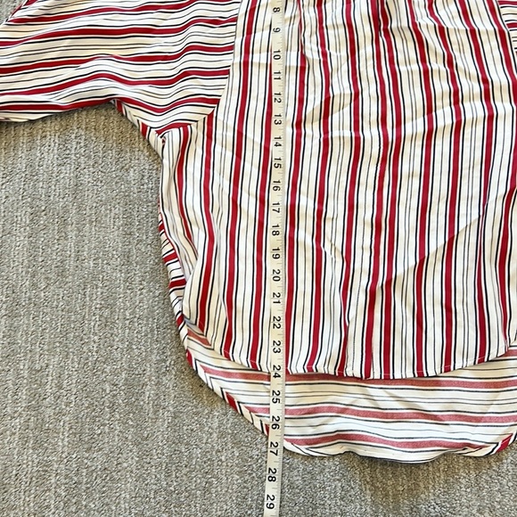 NWT Maje Coquille Ruched Striped Shirt - Picture 12 of 13